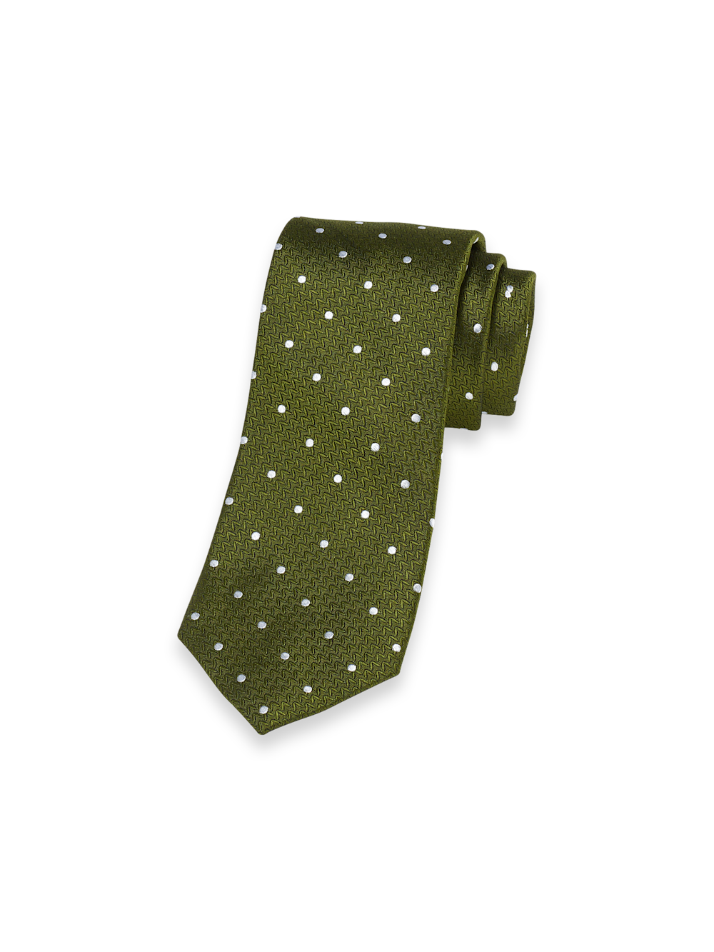 Product Image of Dot Woven Silk Tie-Green