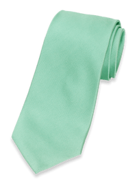 Solid Twill Woven Silk Tie - Mint