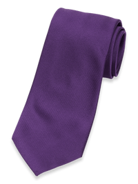 Solid Twill Woven Silk Tie - Violet