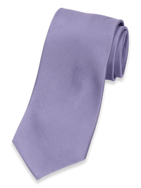 Solid Twill Woven Silk Tie - Lavender