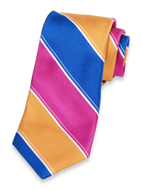 Stripe Woven Silk Tie - Multi