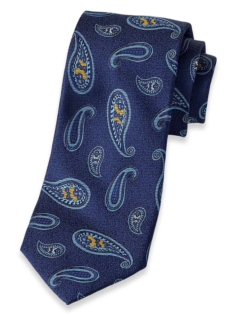 Product Image of Paisley Woven Silk Tie-Blue