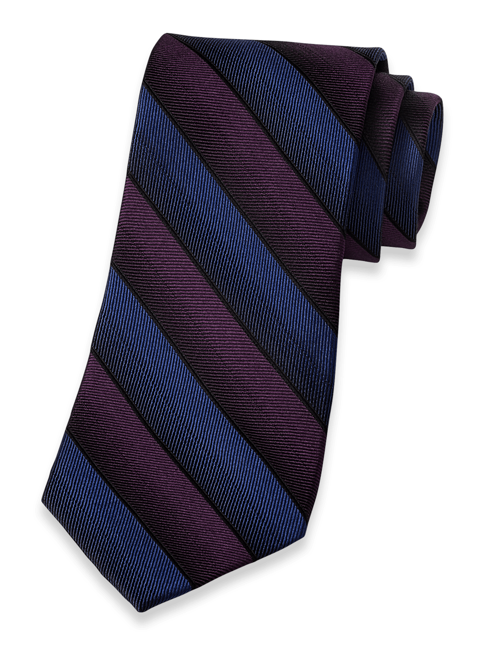 Product Image of Stripe Woven Silk Tie-Blue/Purple