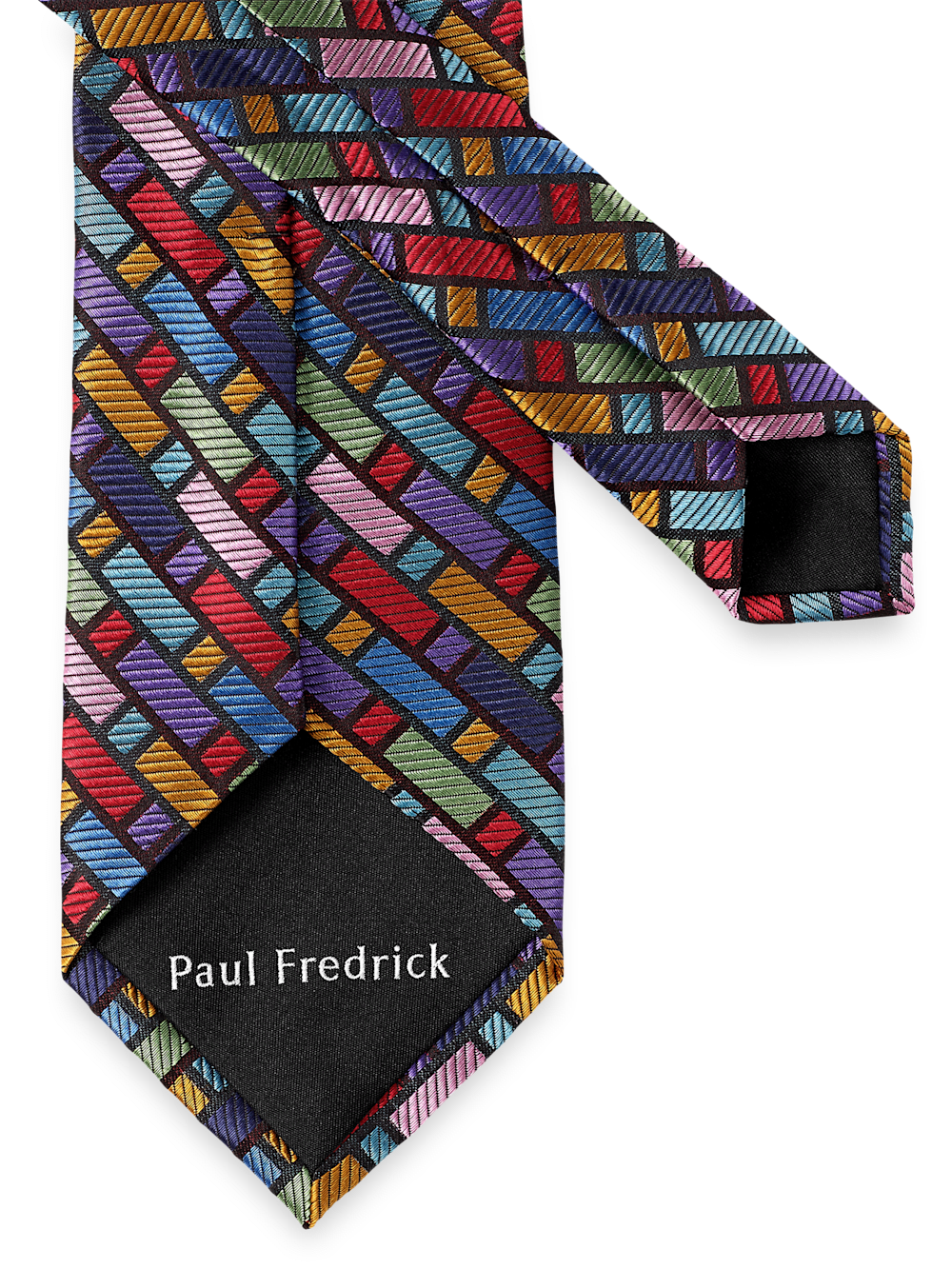 Alternate Image of Geometric Woven Silk Tie-2