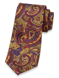 Paisley Woven Silk Tie - Multi