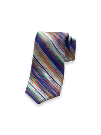 Stripe Woven Silk Tie - Multi