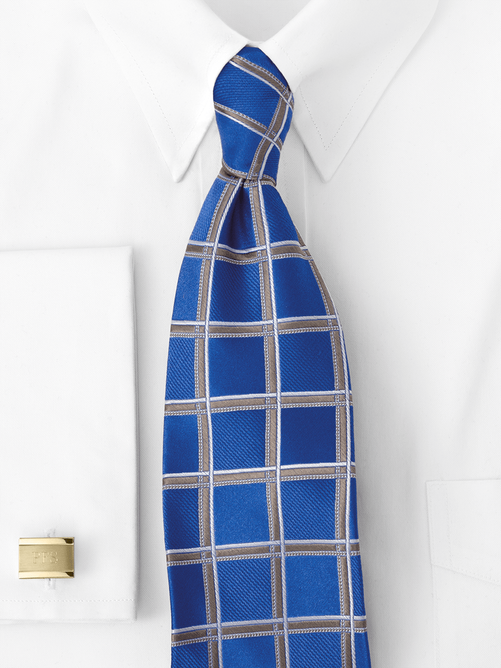 Alternate Image of Windowpane Woven Silk Tie-1