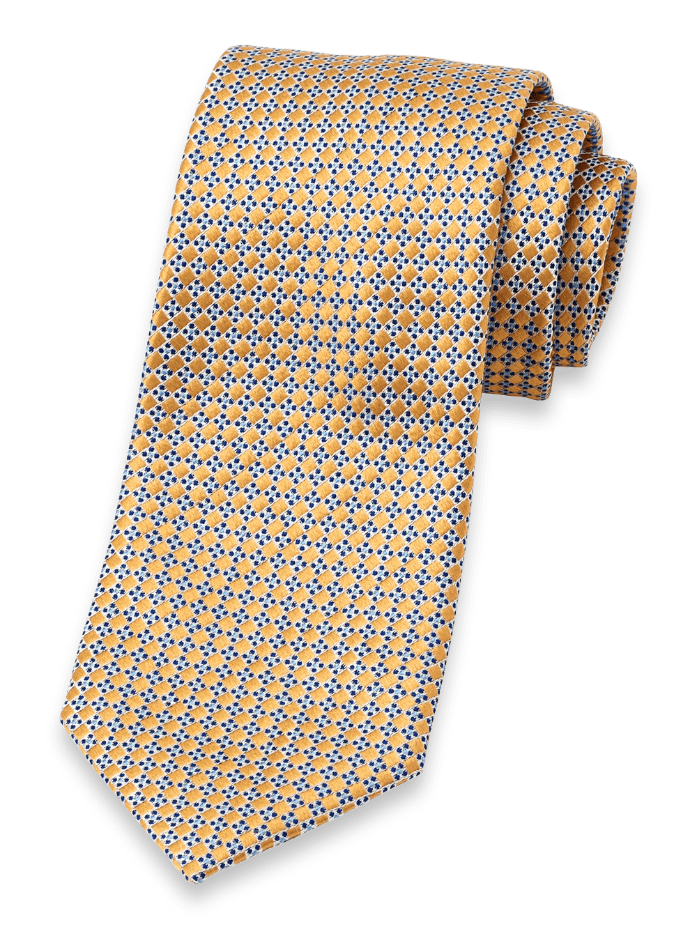 Product Image of Geometric Woven Silk Tie-Yellow