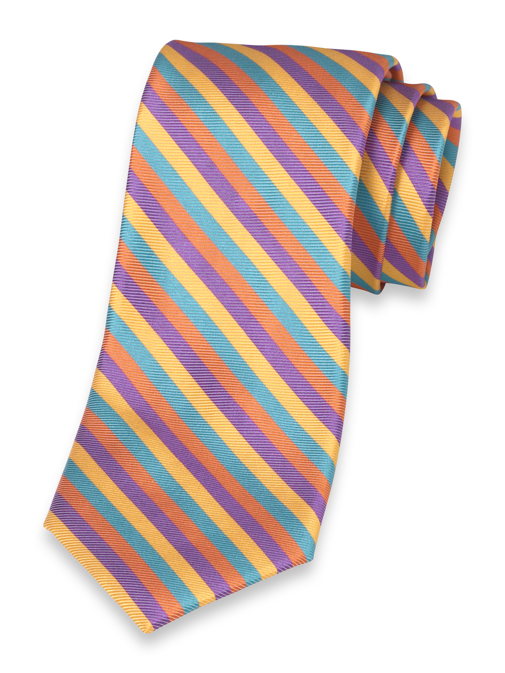 Product Image of Stripe Woven Silk Tie-Multi