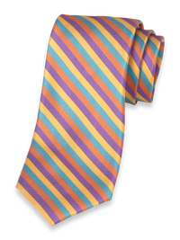 Stripe Woven Silk Tie - Multi