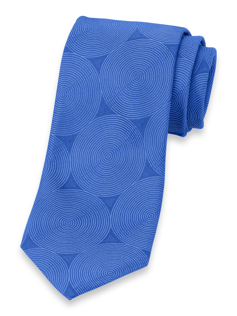 Product Image of Circles Woven Silk Tie-Blue