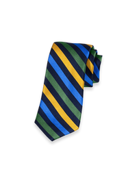 Stripe Woven Silk Tie - Multi