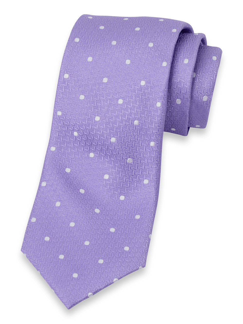 Product Image of Dot Woven Silk Tie-Lavender/White
