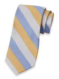 Stripe Woven Silk Tie - Yellow Multi