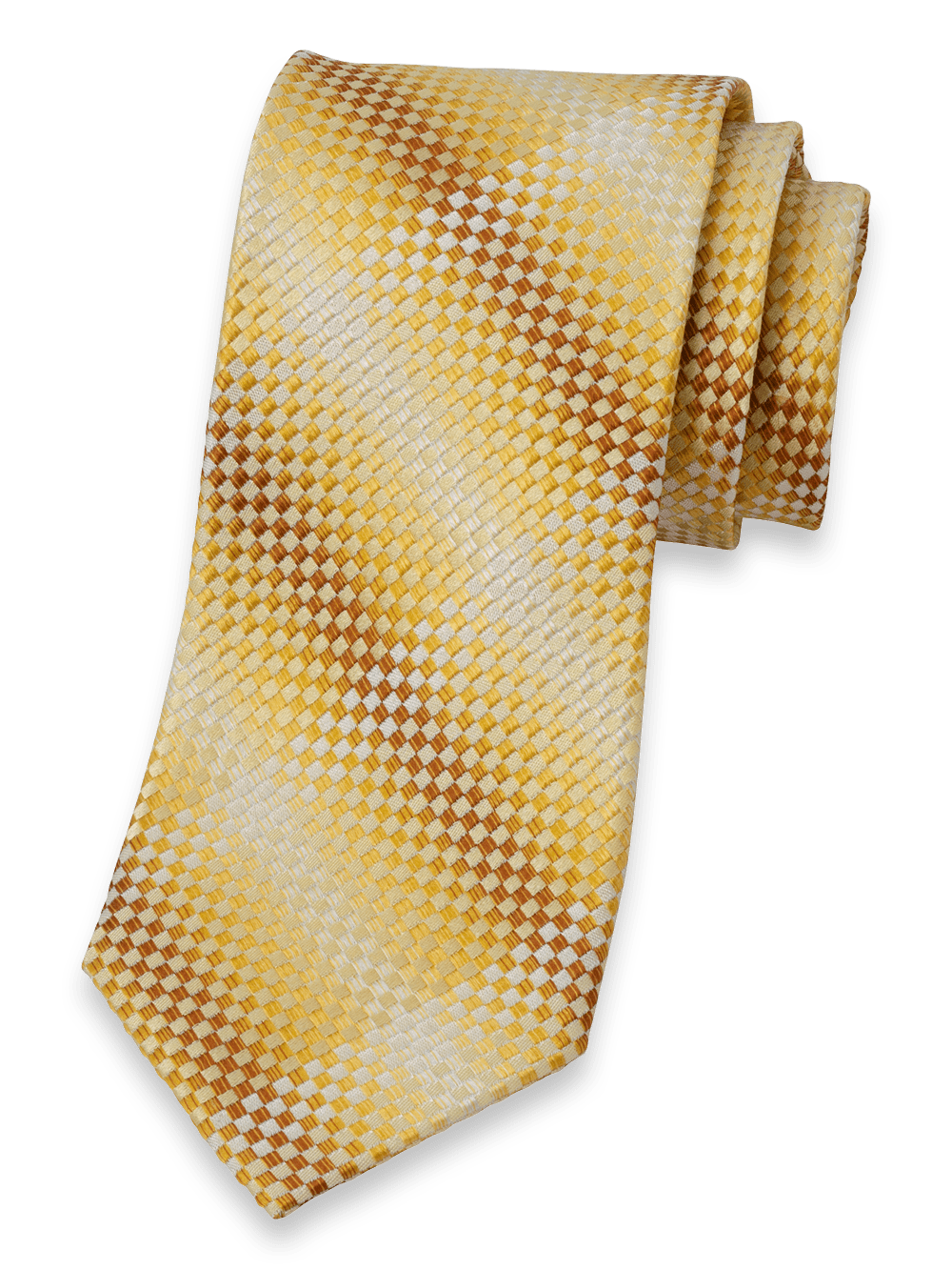 Product Image of Geometric Woven Silk Tie-Yellow