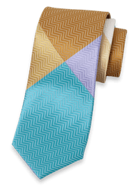 Patchwork Woven Silk Tie - Multi