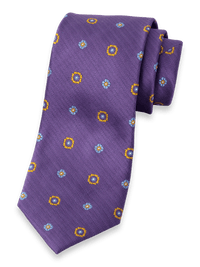 Deco Woven Silk Tie - Purple Multi