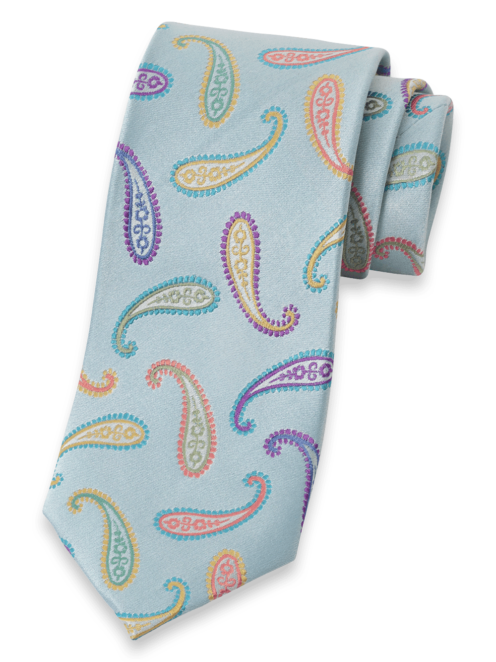 Product Image of Paisley Woven Silk Tie-Blue Multi