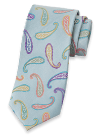 Paisley Woven Silk Tie - Blue Multi