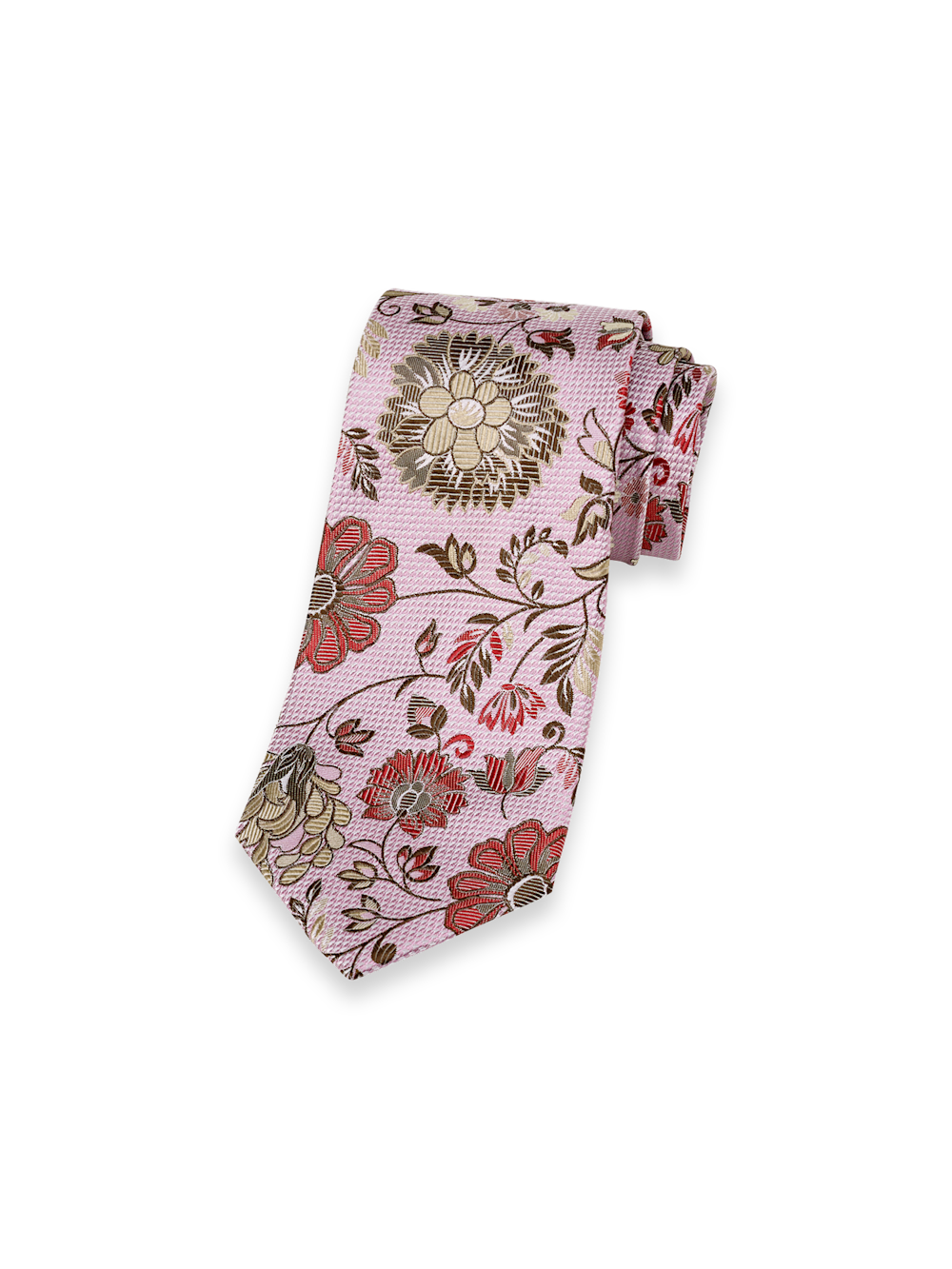 Product Image of Floral Woven Silk Tie-Pink Multi