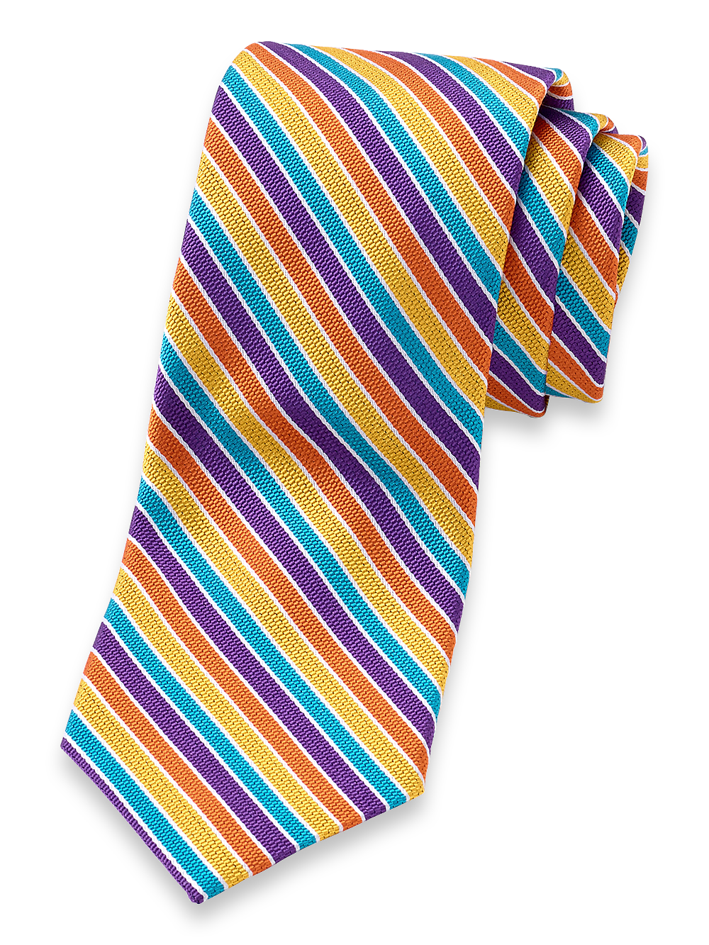 Product Image of Stripe Woven Silk Tie-Multi