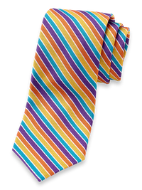 Stripe Woven Silk Tie - Multi