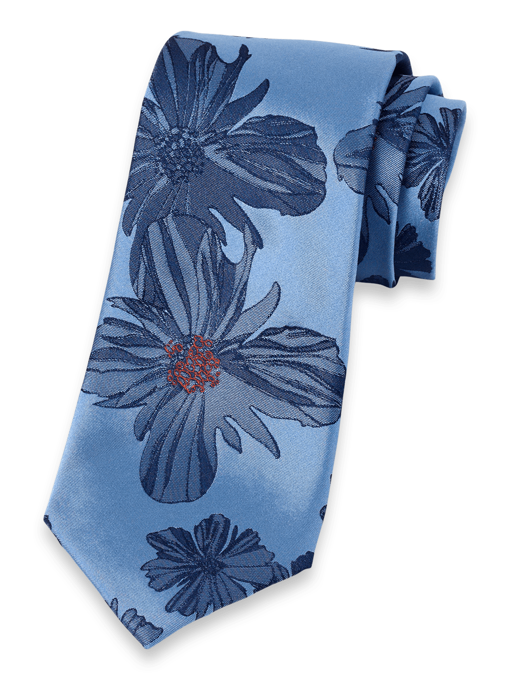 Product Image of Floral Woven Silk Tie-Blue