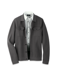 Cotton Patch Pocket Shacket - Dark Grey