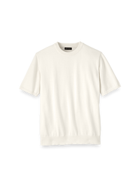 Supima Cotton Crew Neck Sweater - Off White
