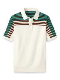 Cotton Three Button Polo - Multi