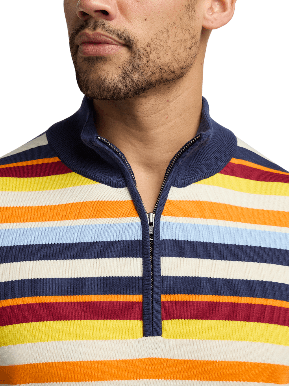 Alternate Image of Cotton Quarter Zip Mock Neck Sweater-2