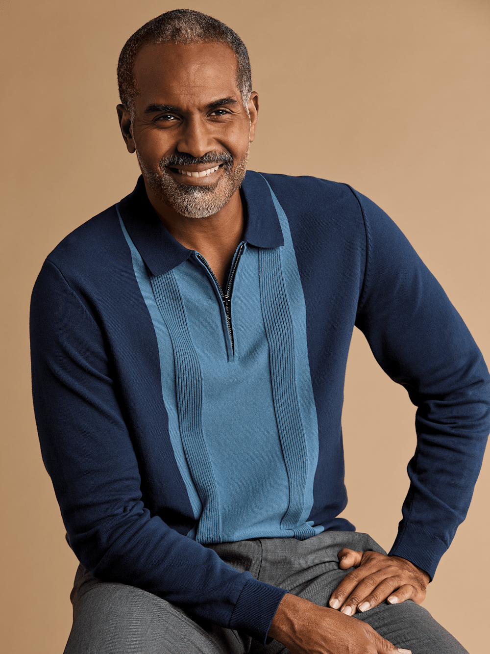 Alternate Image of Cotton Quarter Zip Polo-6