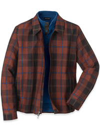 Linen Plaid Madras Bomber - Multi
