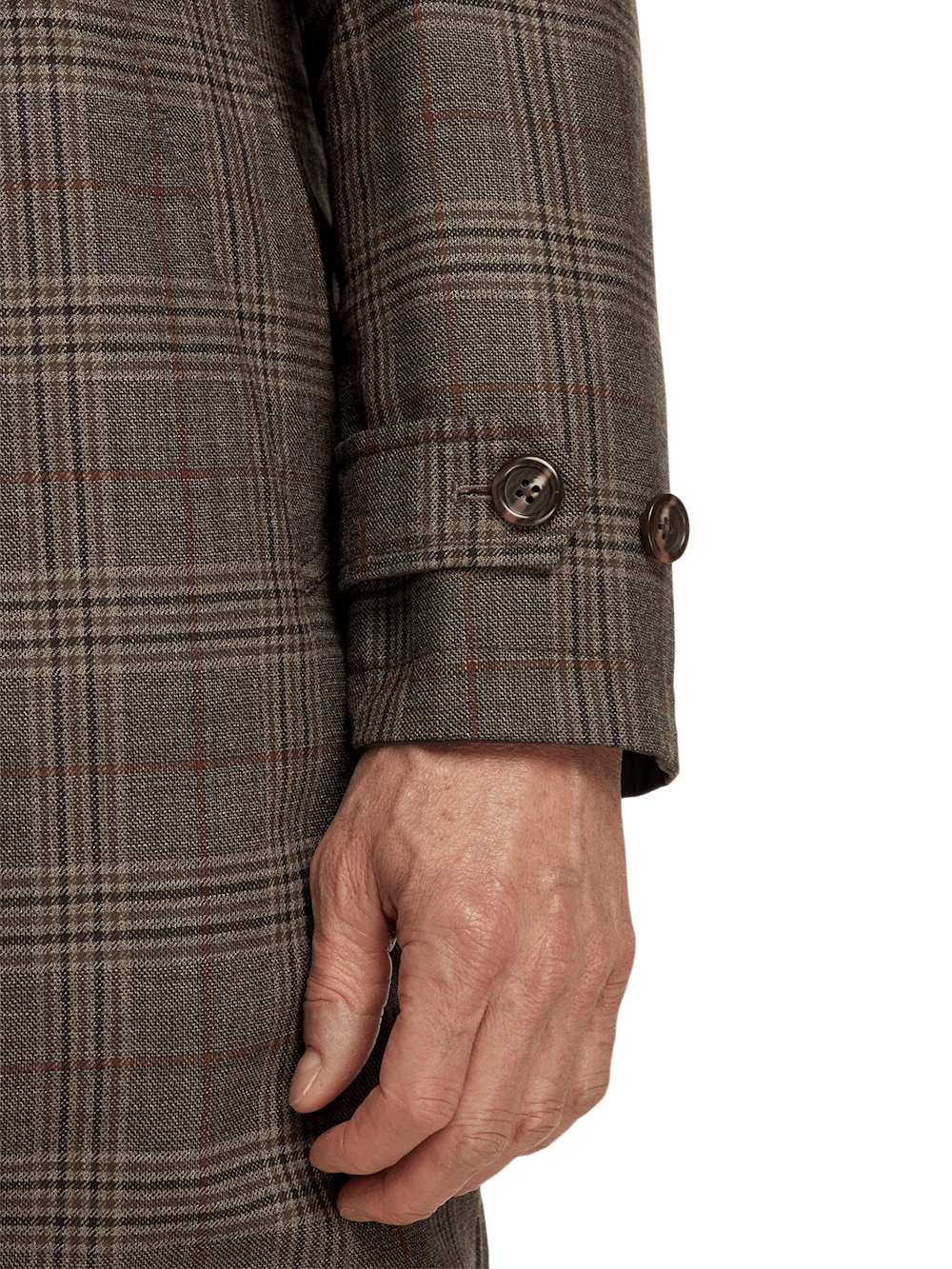 Alternate Image of Wool / Cotton Stretch Reversible Plaid Trench Coat-3