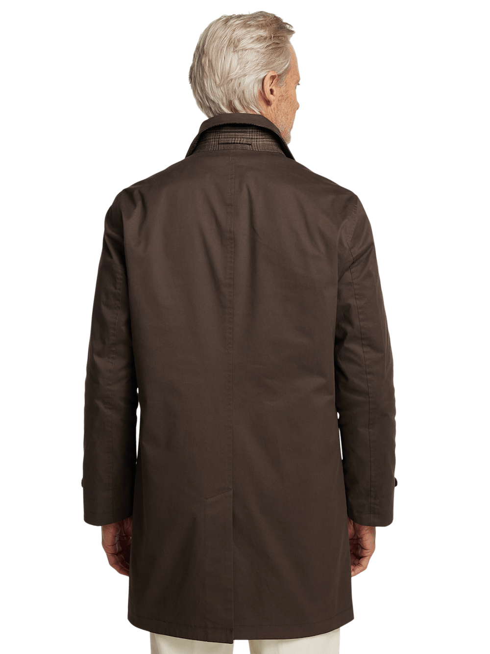 Alternate Image of Wool / Cotton Stretch Reversible Plaid Trench Coat-7