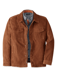 Suede Bomber Jacket - Chestnut