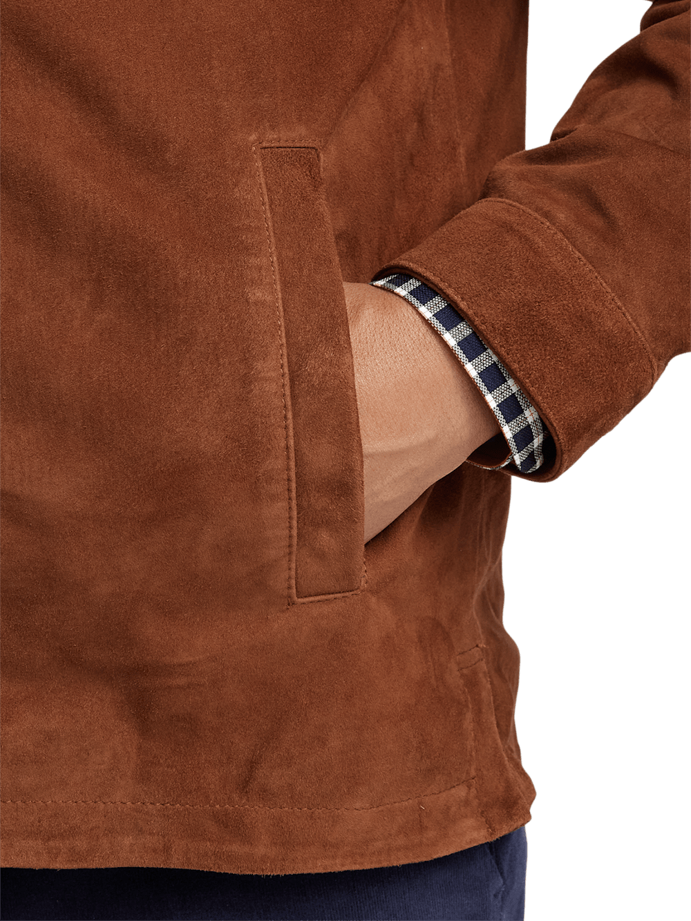 Alternate Image of Suede Bomber Jacket-5