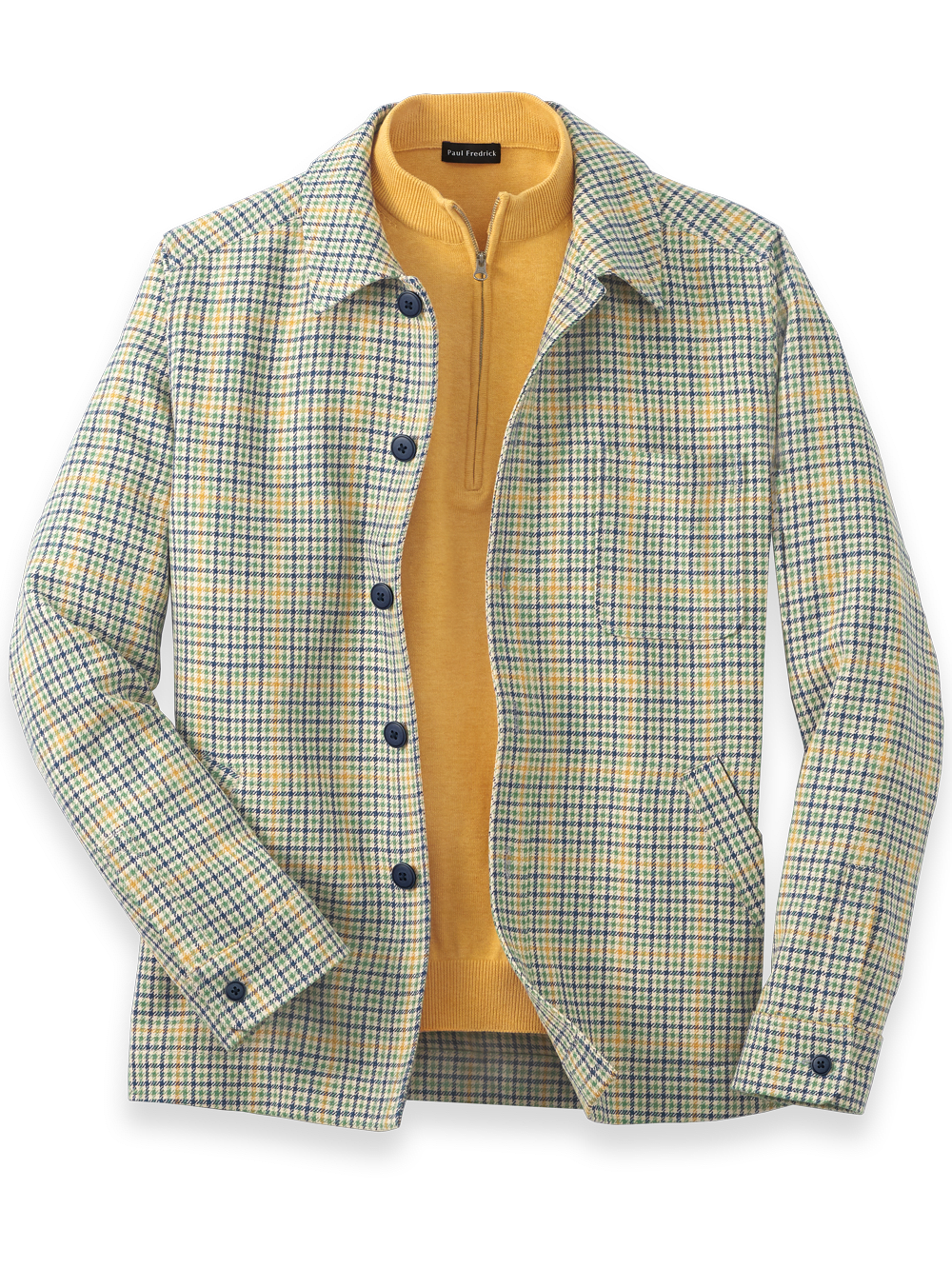 Product Image of Cotton Blend Check Shirt Jacket-Multi