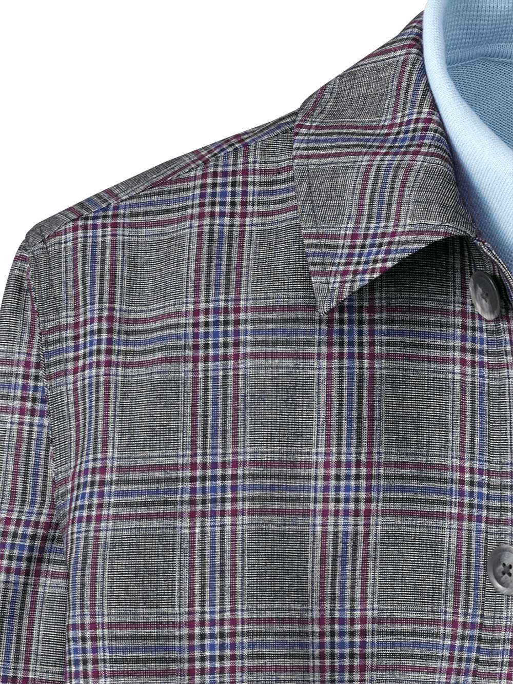 Alternate Image of Microfiber Plaid Shirt Jacket-3