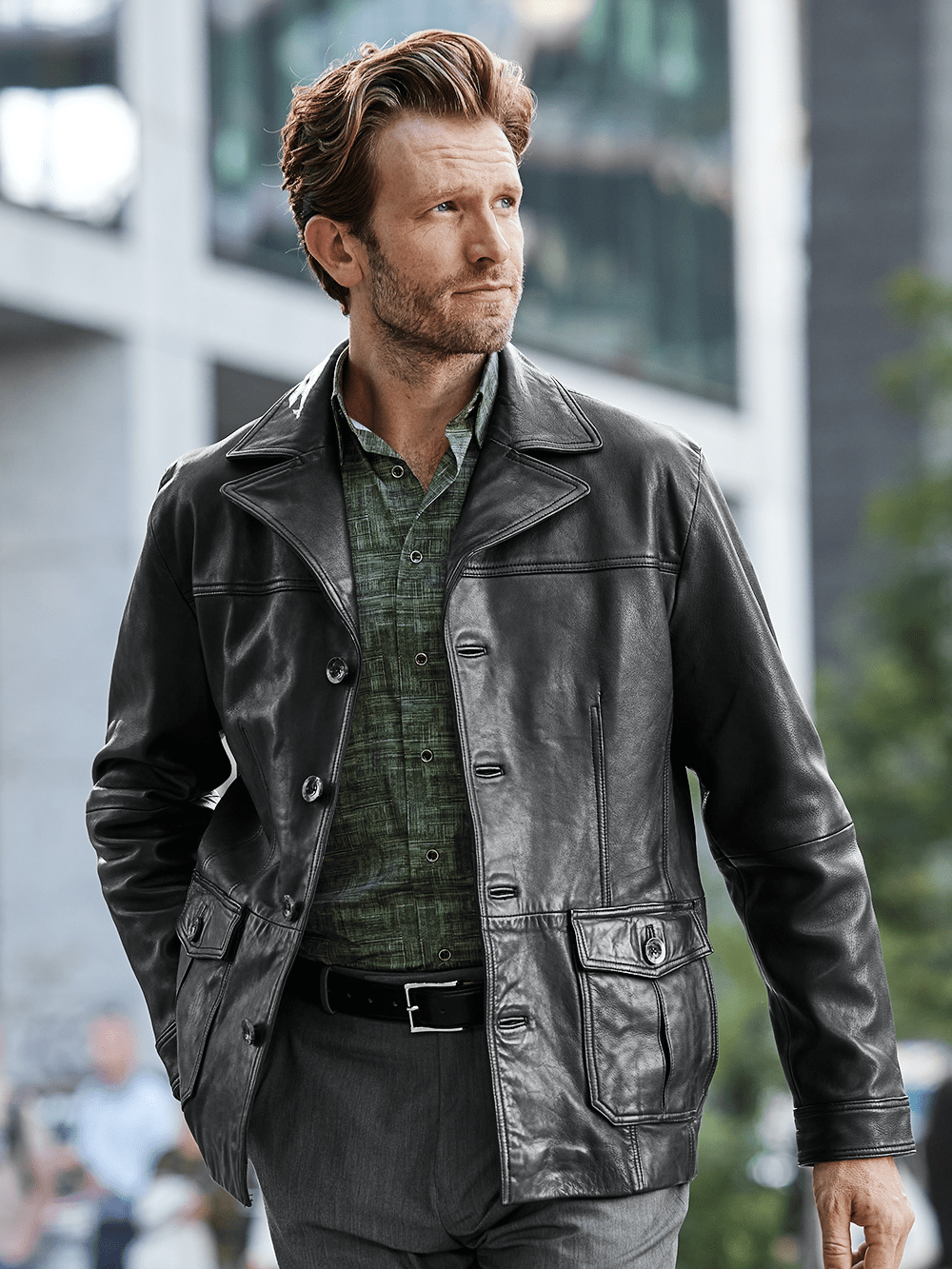 Alternate Image of Leather Jacket-1